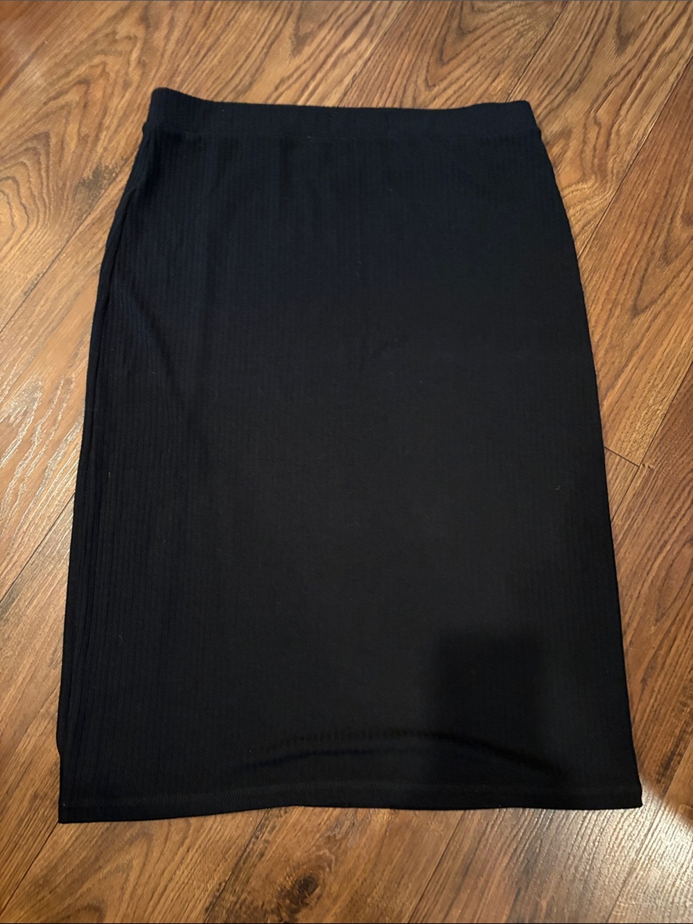 NWT Abercrombie & Fitch Black Ribbed Midi Skirt - Picture 10 of 10